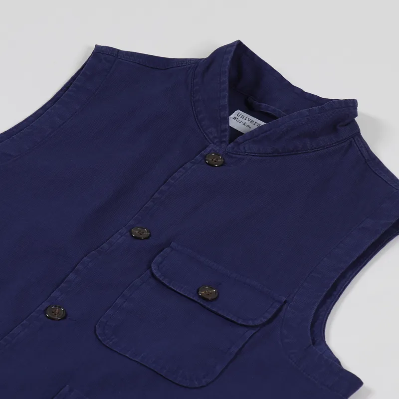 Universal Works Battleman Waistcoat Navy-3