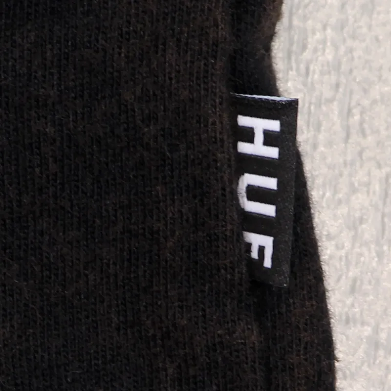 Huf USA Washed T Shirt Black-1