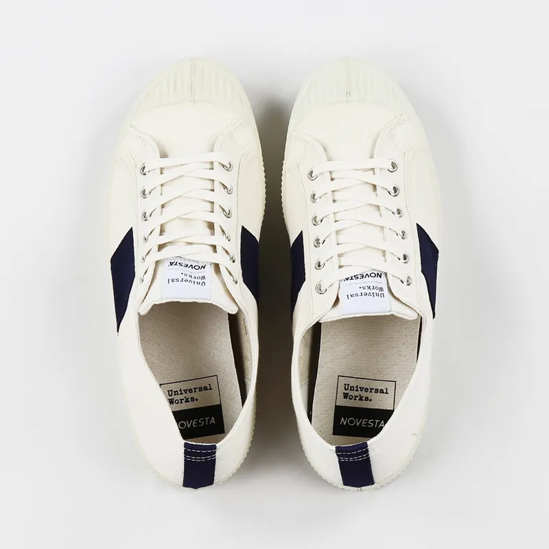 Novesta x Universal Works Star Master Stripe Shoes Ecru Navy-3