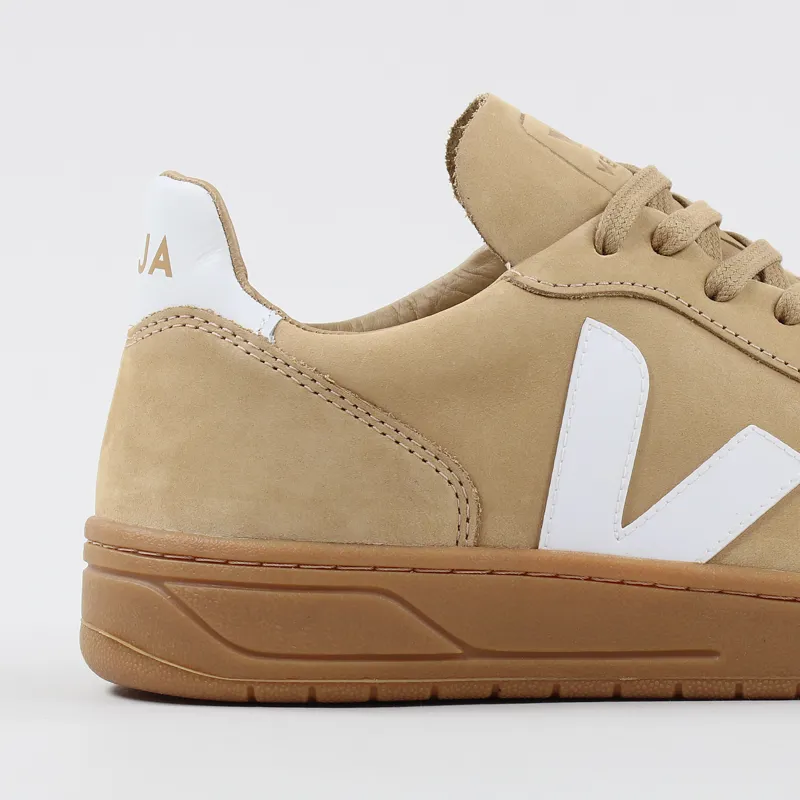 Veja V-10 Bastille Nubuck Shoes Desert White-1