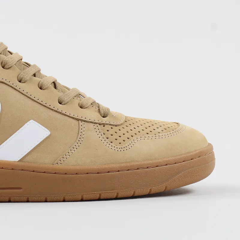Veja V-10 Bastille Nubuck Shoes Desert White-2