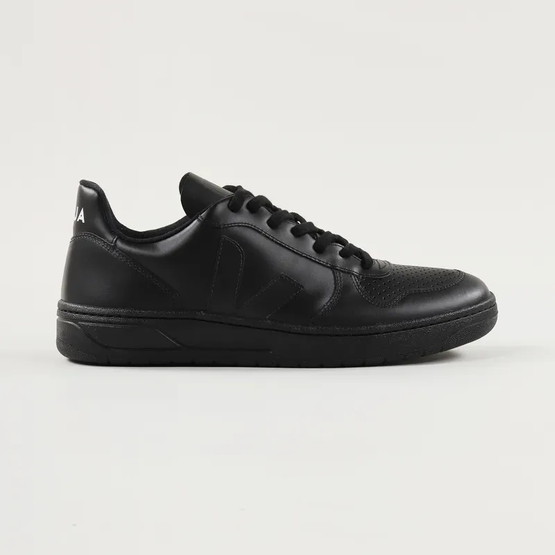 Veja V-10 Leather Shoes All Black-1
