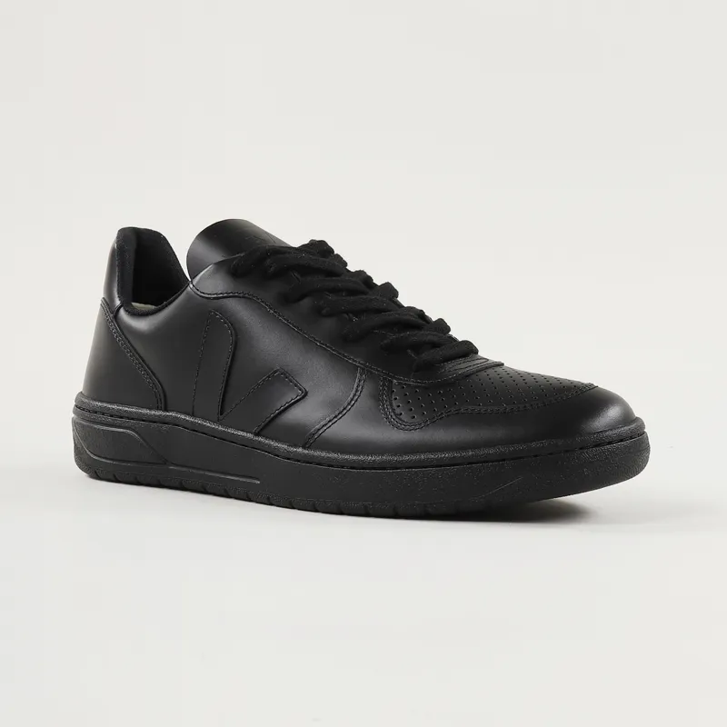 Veja V-10 Leather Shoes All Black-4