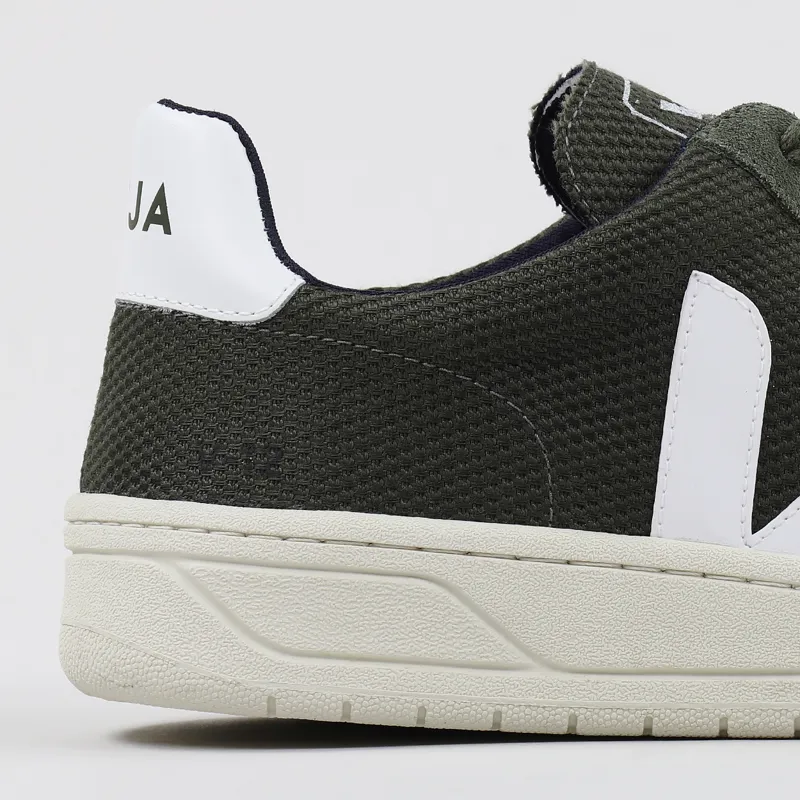 Veja V-12 B-Mesh Shoes Olive White-2