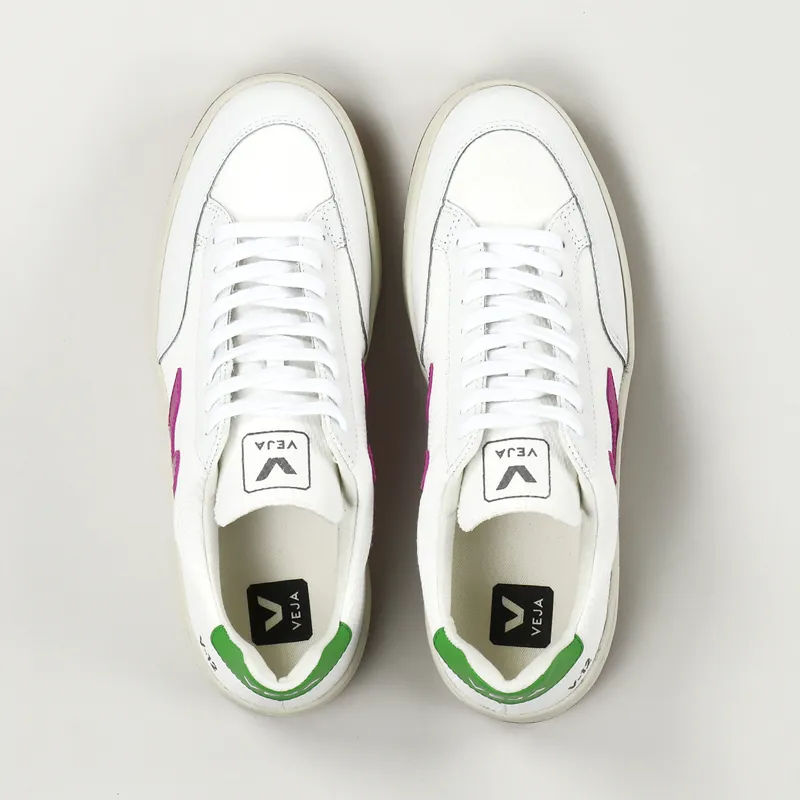 Veja V-12 B Mesh Leather Shoes White Ultraviolet Granny-7