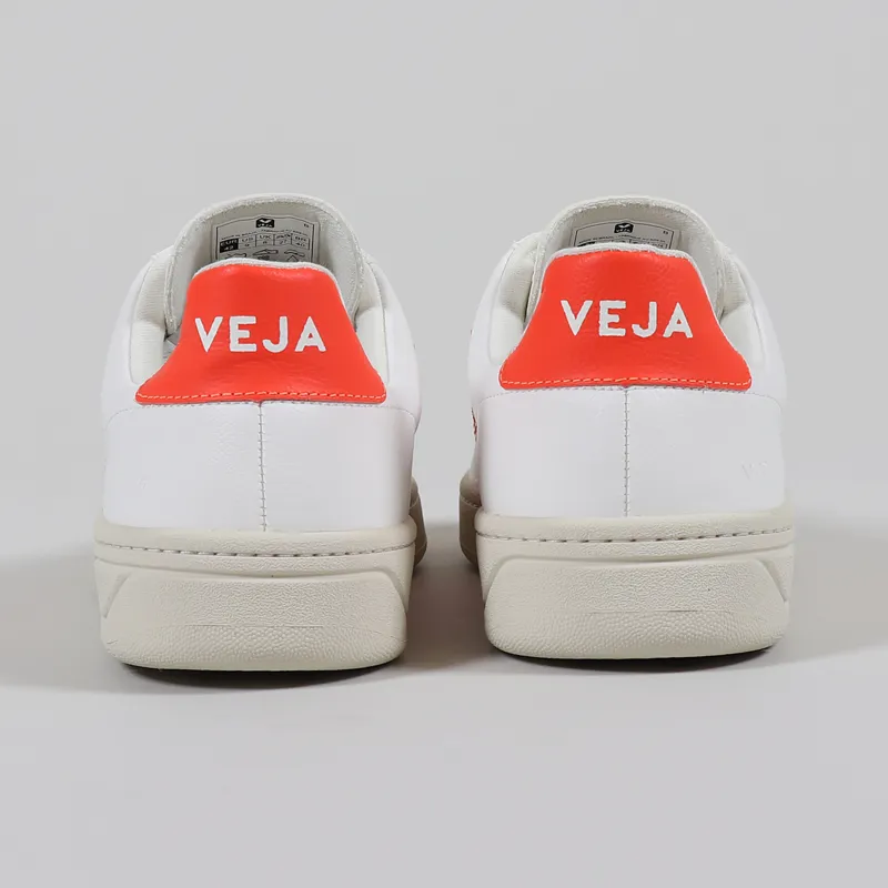 Veja V-12 Easy Shoes Extra White Orange Fluo-5