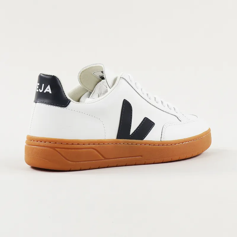 Veja Womens V-12 Leather Shoes Extra White Nautico Gum Sole-5