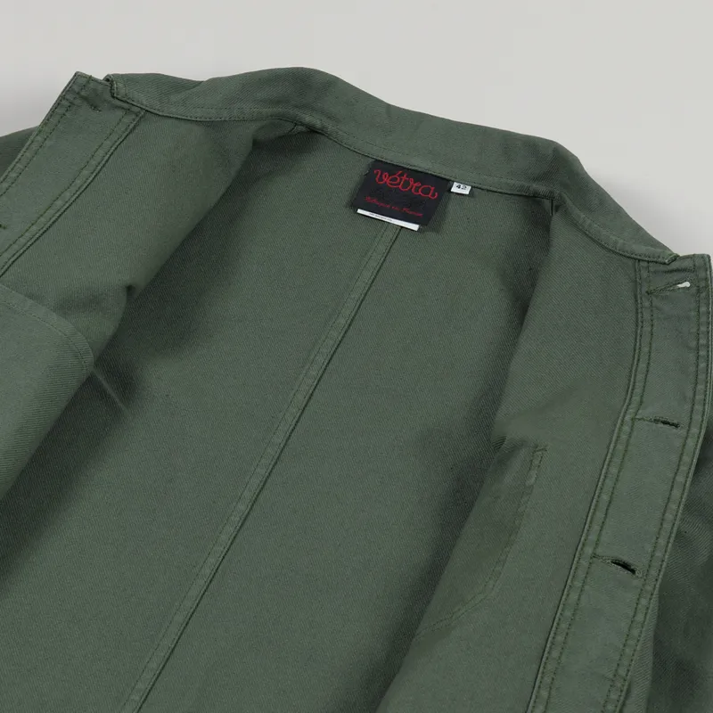 Vetra Mens Workwear French Chore No 4 Work Jacket Jade Green