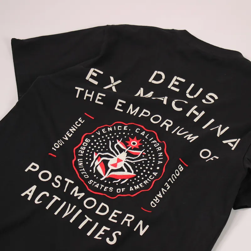 Deus Ex Machina Venice Address T Shirt Black-2