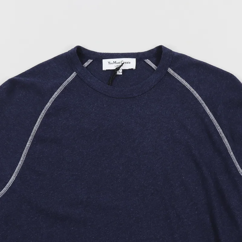 You Must Create Verlaine Long Sleeve T Shirt Navy-1