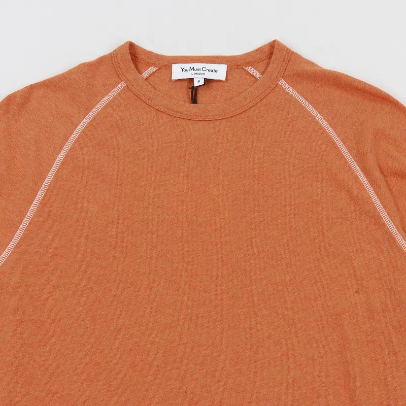 You Must Create Verlaine Long Sleeve T Shirt Rust-1