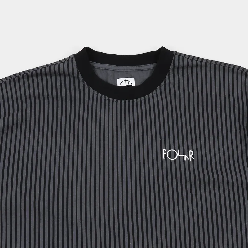 Polar Skate Co. Vertical Stripe T Shirt Black-1