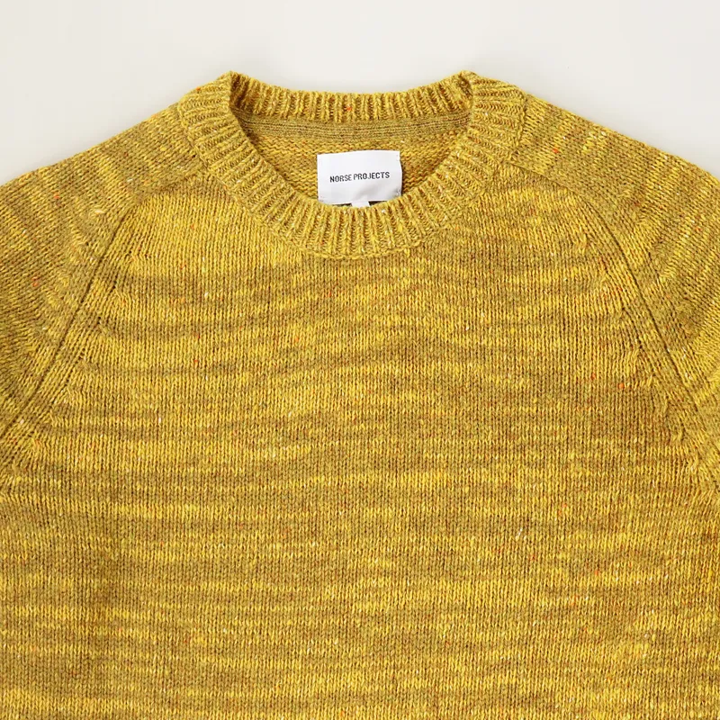 Norse Projects Viggo Crew Neck Neps Sweater Montpellier Yellow-1