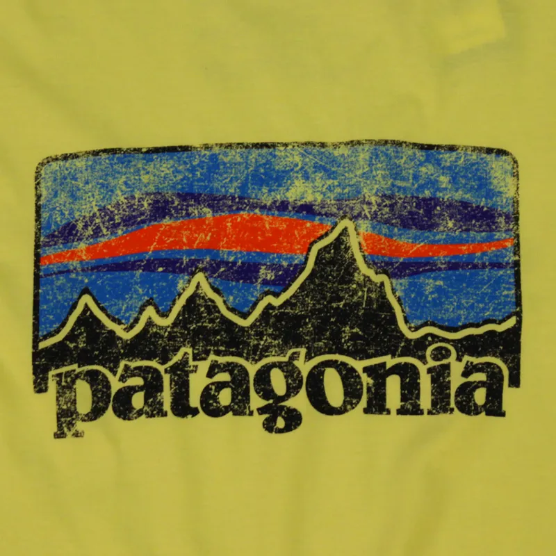 Patagonia Vintage 73 Logo T Shirt Pineapple Yellow-1