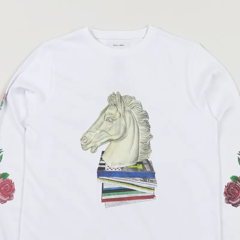 Soulland Vinton Long Sleeve T Shirt White-2