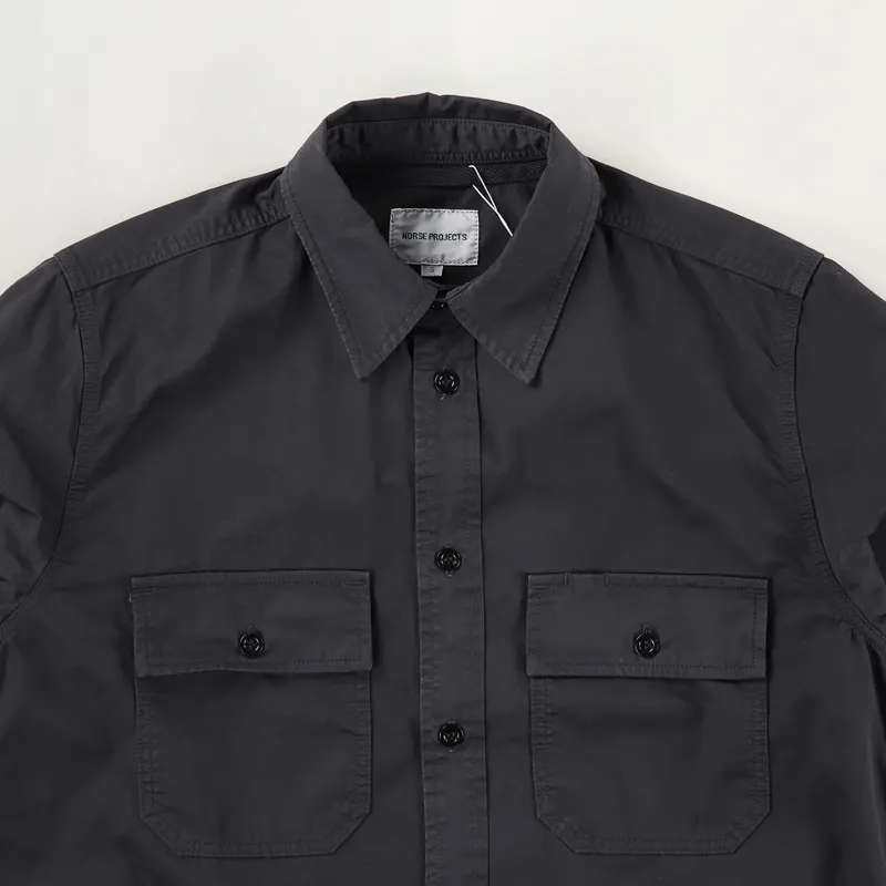 Norse Projects Villads Light Twill Shirt Dark Navy-1