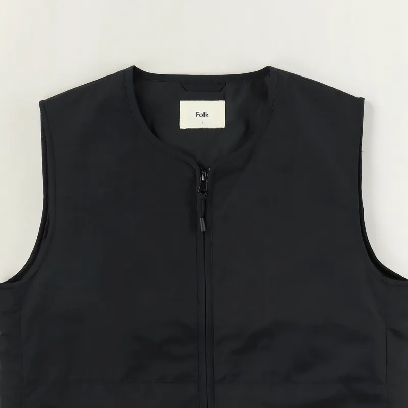 Folk Wadded Gillet Black-2