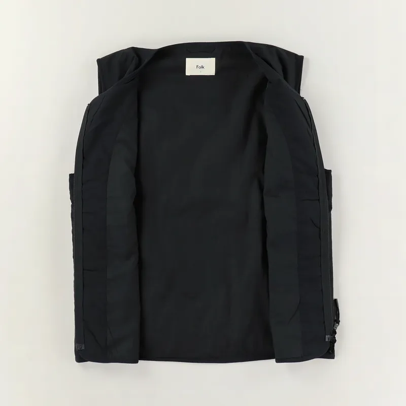 Folk Wadded Gillet Black-1