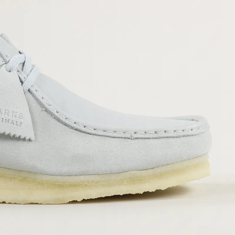 Clarks Originals Wallabee Shoes Light Blue Combi-3