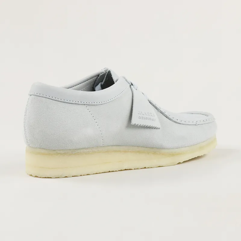 Clarks Originals Wallabee Shoes Light Blue Combi-5