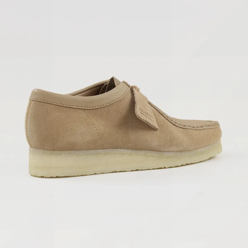 Clarks Originals Wallabee Shoes Light Tan Combi-5