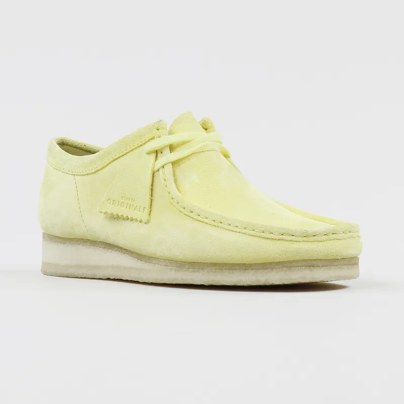 Clarks Originals Wallabee Shoes Pale Yellow