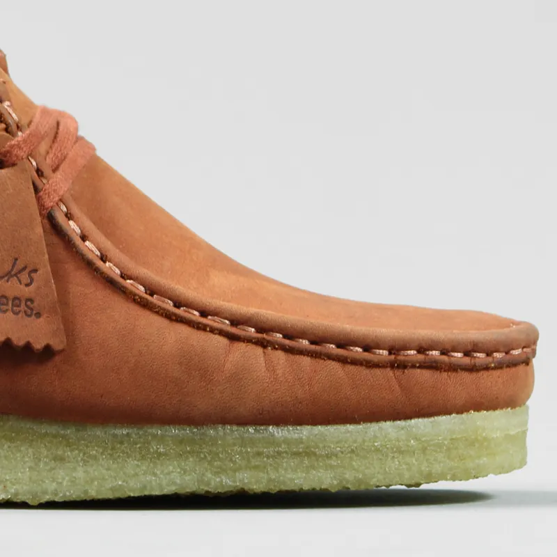 Clarks Originals Wallabee Shoes Rust Leather-2