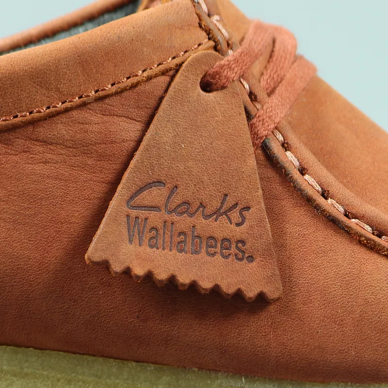 Clarks Originals Wallabee Shoes Rust Leather-3