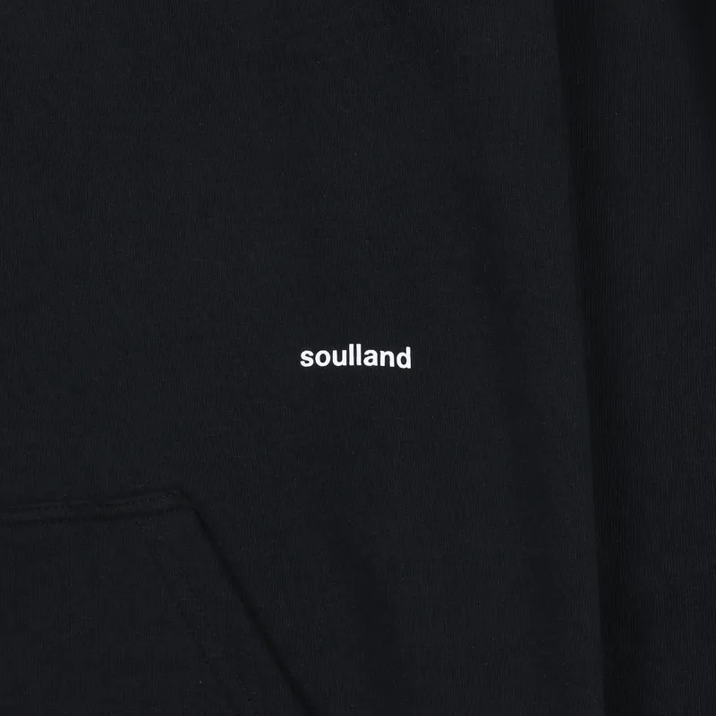Soulland Wallance Hooded Sweatshirt Black-2