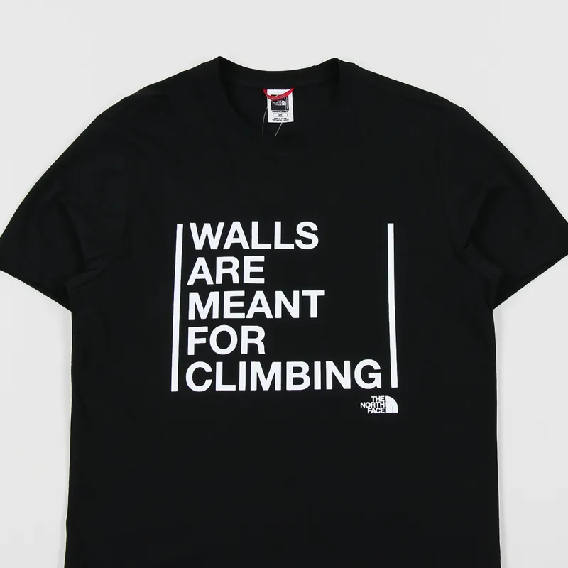 The North Face Walls Are For Climbing T Shirt Black-1