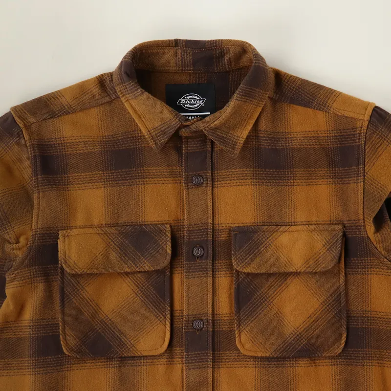 Dickies Waneta Shirt Brown Duck-1