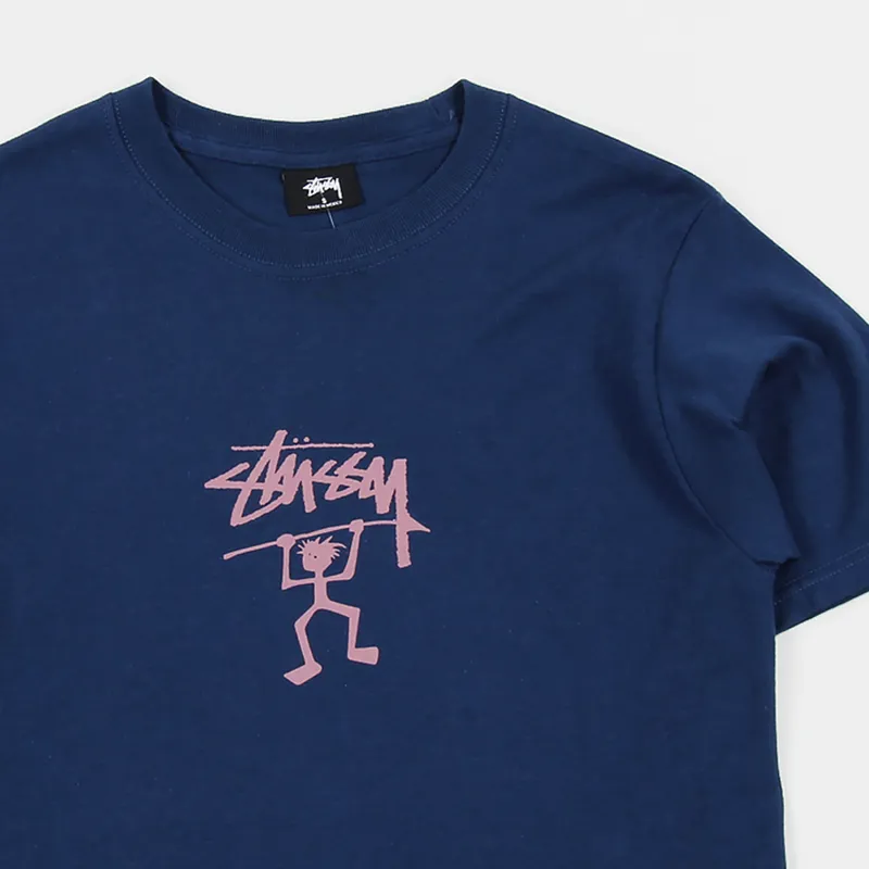 Stussy Warrior Man T Shirt Navy-2