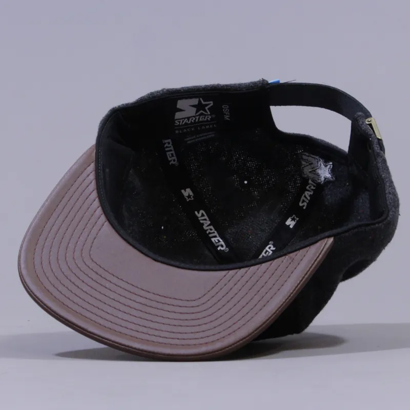 King Starter Warriors Strapback Cap Dark Grey-6