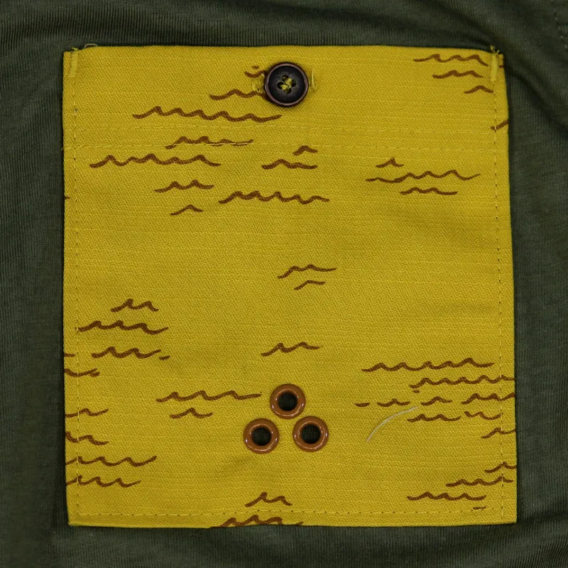 Altamont Wavy Crew T Shirt Olive-1