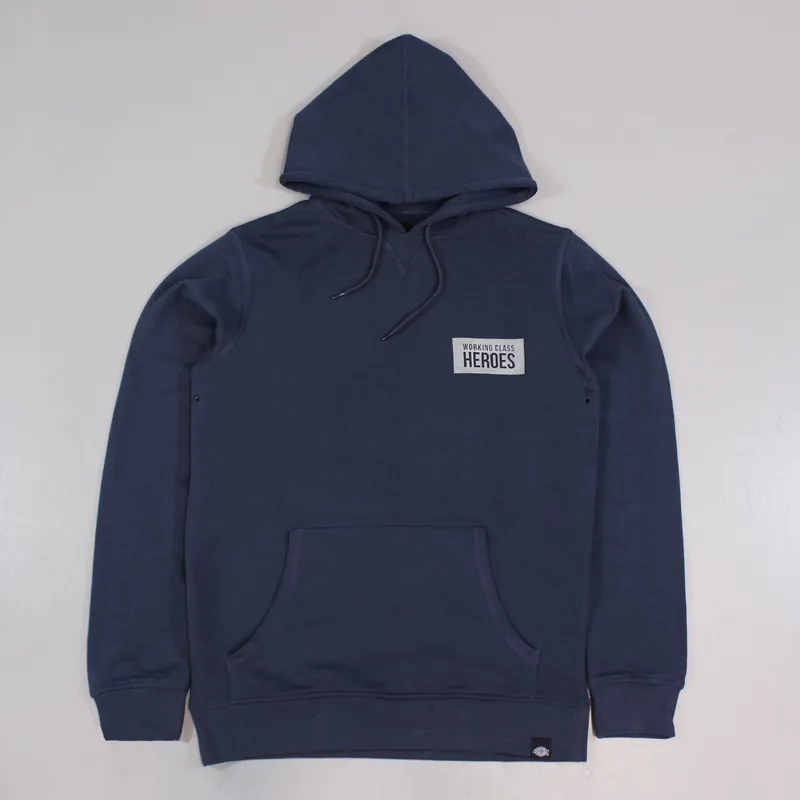 Dickies x Working Class Heroes Logo Hoodie Navy Blue