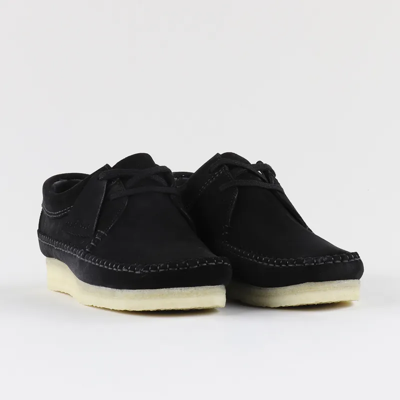 Clarks Originals Weaver Shoes Black Suede-6