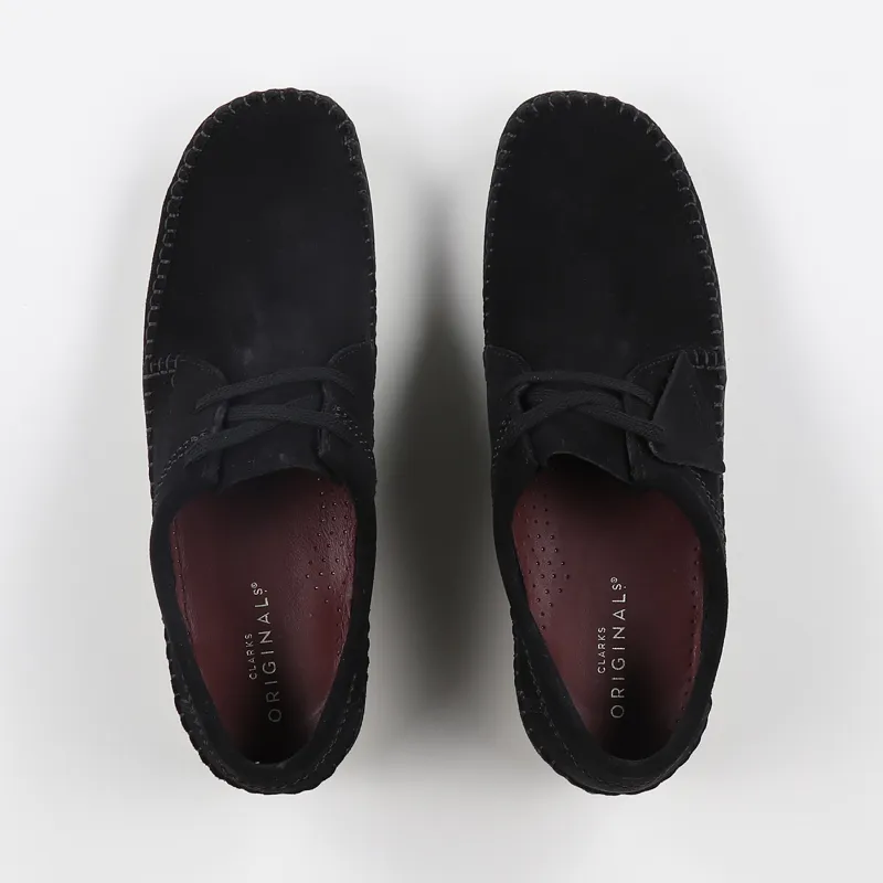 Clarks Originals Weaver Shoes Black Suede-7