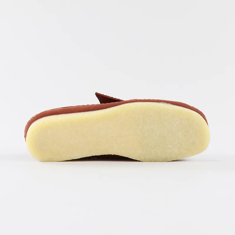 Clarks Originals Weaver Shoes Brick Red Suede-7