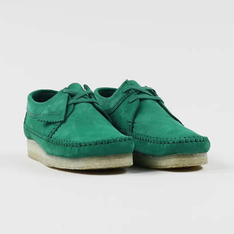 Clarks Originals Weaver Shoes Emerald Suede-5