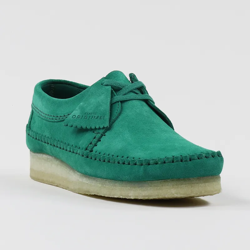 Clarks Originals Weaver Shoes Emerald Suede-3