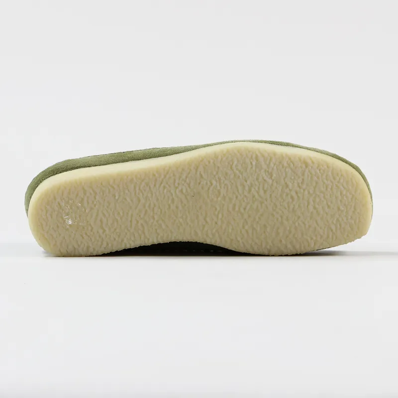 Clarks Originals Weaver Shoes Forest Green Suede-5