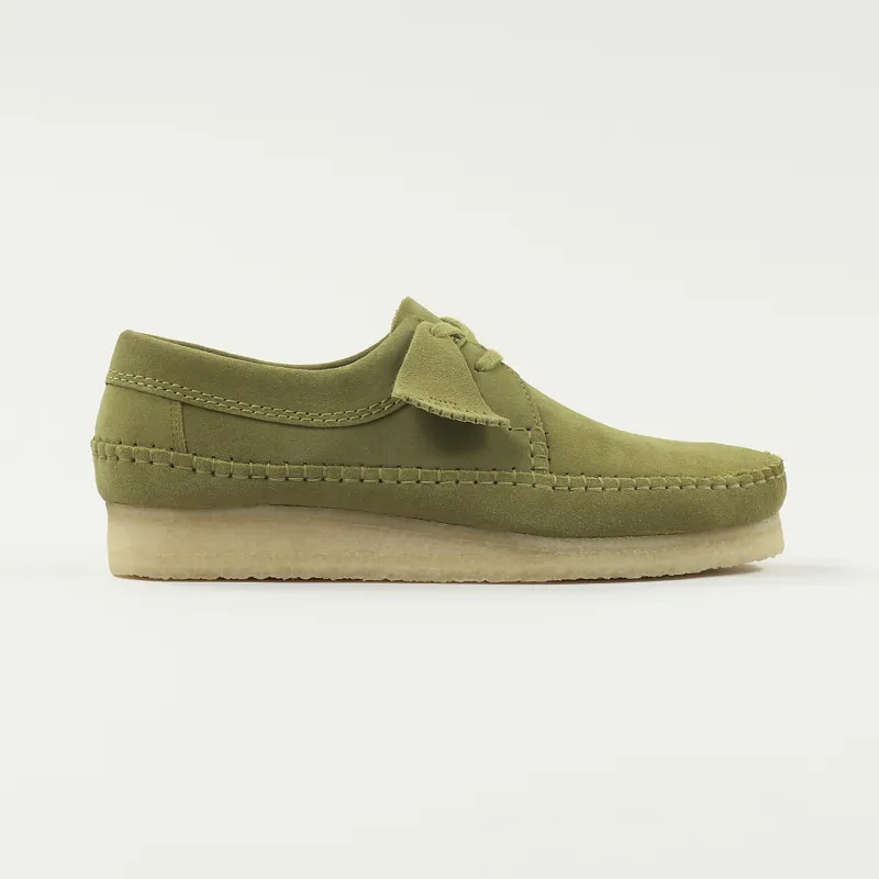 Clarks Originals Mens Weaver Moccasin Shoes Khaki Suede Brown