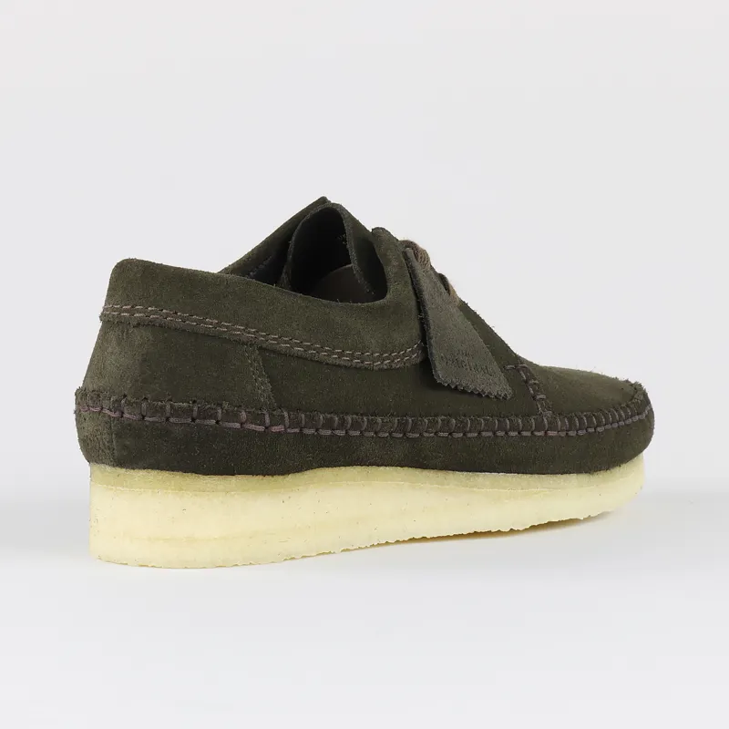 Clarks Originals Mens Weaver Smart Casual Shoes Peat Suede