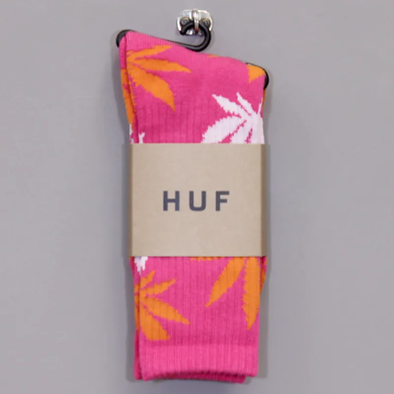 Huf Plantlife Socks - Pink, Orange and White