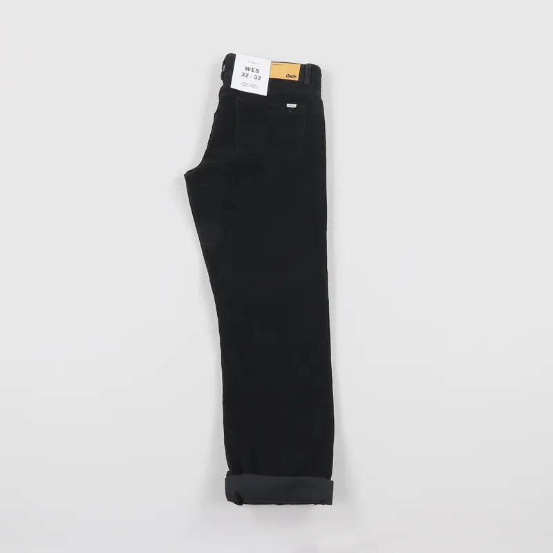 The Cords and Co. Wes Straight Fit Trousers Black-2