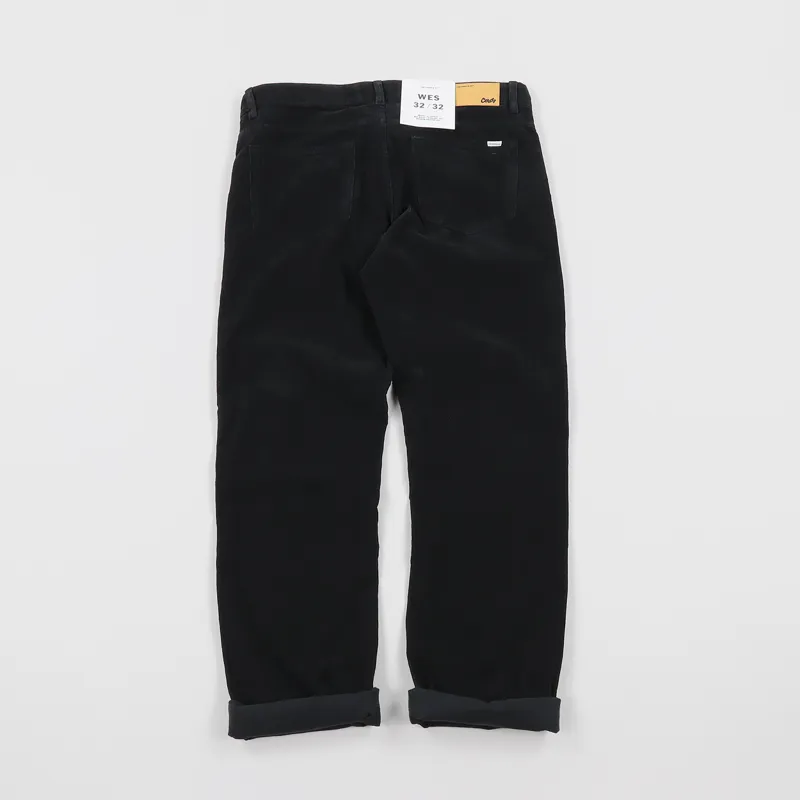 The Cords and Co. Wes Straight Fit Trousers Black