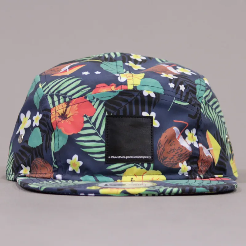 WeSC 5 Panel Cap - Floral-1
