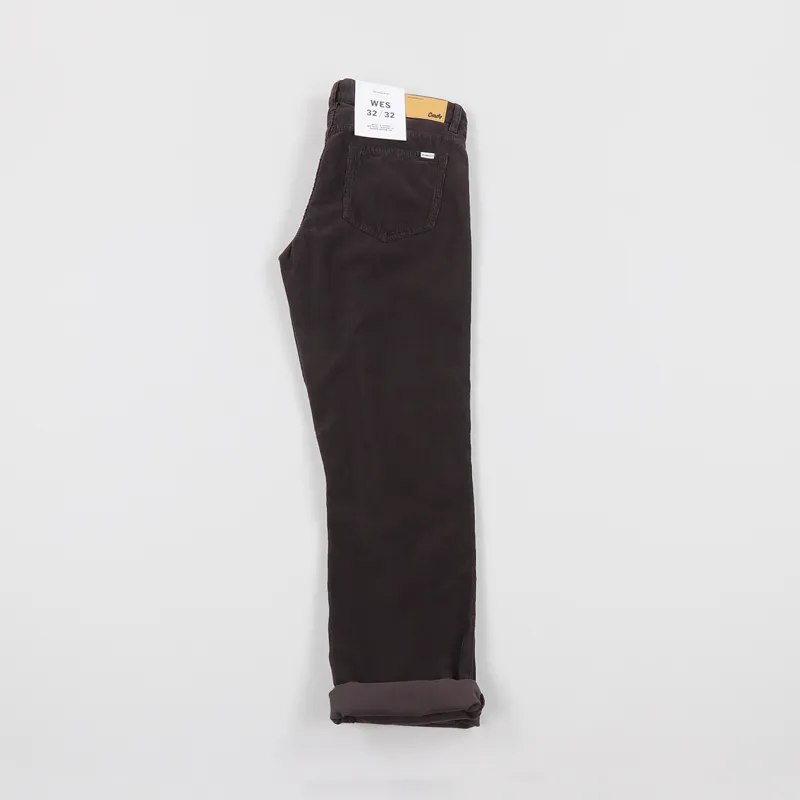 The Cords and Co. Wes Straight Fit Trousers Coffee Brown-2
