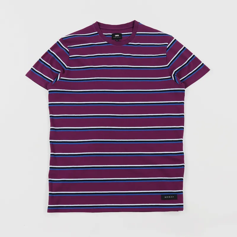 Edwin West Stripes T Shirt Fig