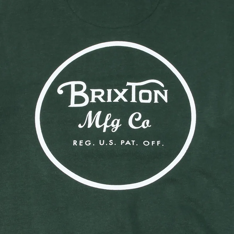 Brixton Wheeler Zip Hoodie Forest Green-4